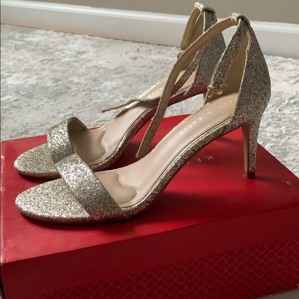 Gold Metallic Sparkly  Kelly & Katie heels